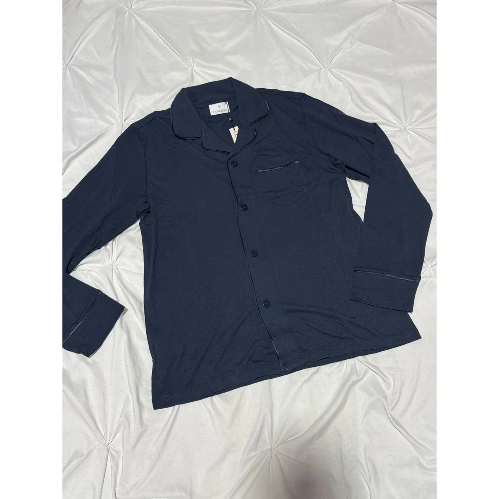 Cosabella Classic Men's Pajama Set Navy Long Sleeve & Pants Size S